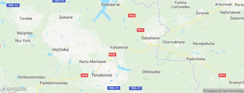 Uglegorsk, Ukraine Map