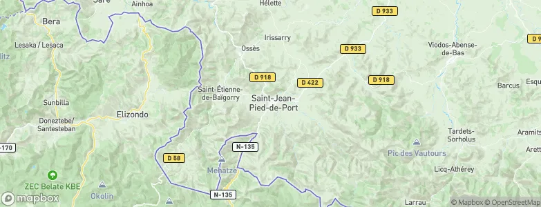 Uhart-Cize, France Map