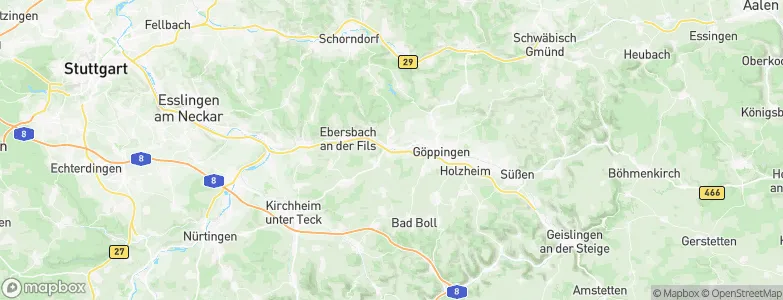 Uhingen, Germany Map