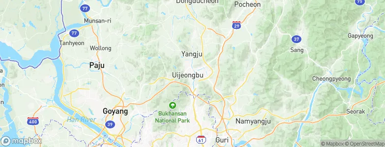 Uijeongbu-si, South Korea Map