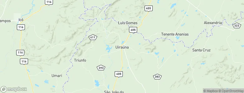 Uiraúna, Brazil Map