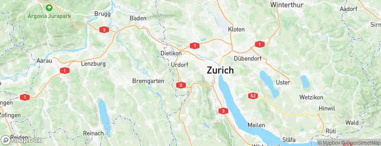 Uitikon, Switzerland Map
