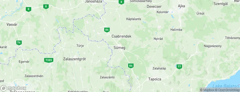 Újhegy, Hungary Map