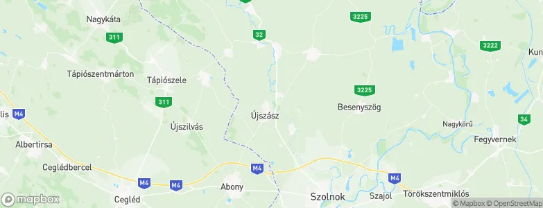 Újszász, Hungary Map