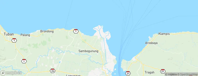 Ujungpangkah, Indonesia Map