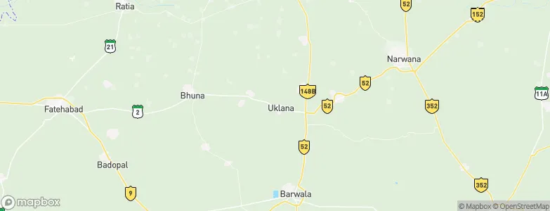 Uklāna, India Map