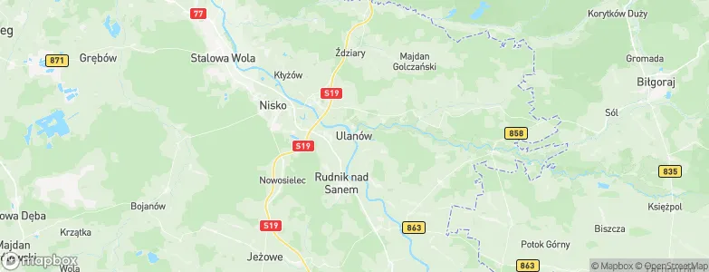 Ulanów, Poland Map