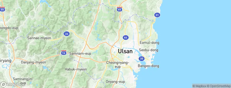 Ulsan, South Korea Map