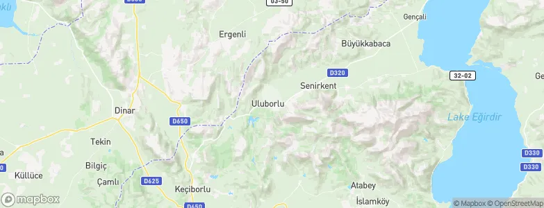 Uluborlu, Turkey Map