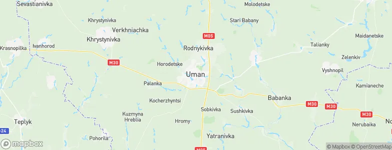 Uman', Ukraine Map