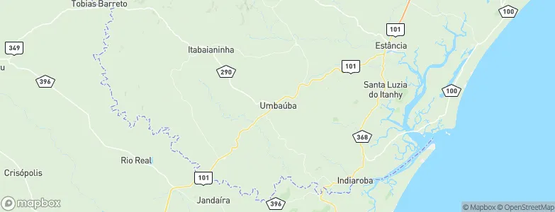 Umbaúba, Brazil Map