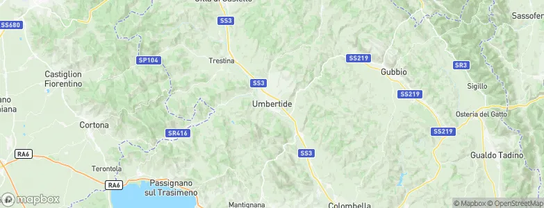 Umbertide, Italy Map