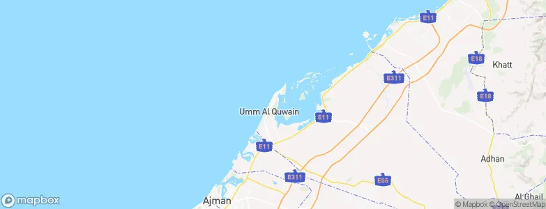 Umm al-Quwain, United Arab Emirates Map