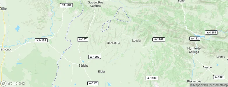 Uncastillo, Spain Map