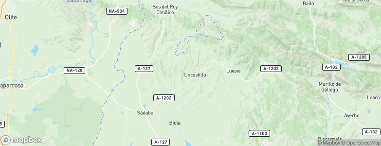 Uncastillo, Spain Map
