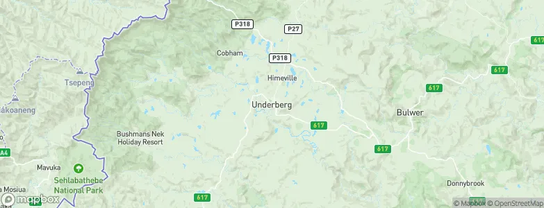 Underberg, South Africa Map