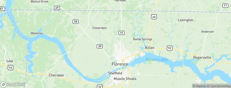 Underwood-Petersville, United States Map