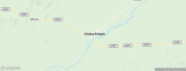 Undurkhaan, Mongolia Map
