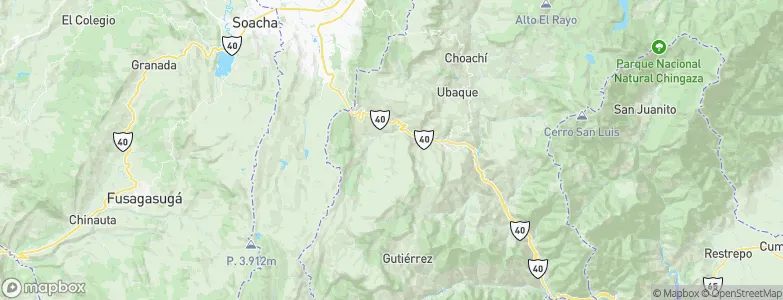Une, Colombia Map