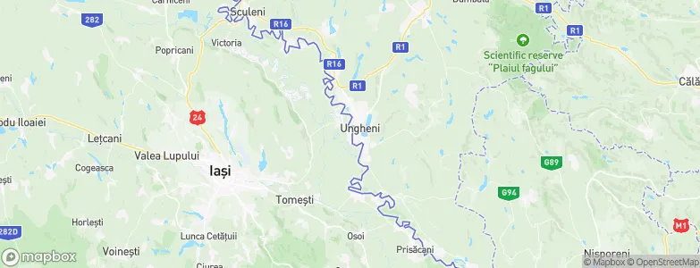 Ungheni, Romania Map