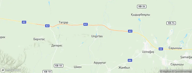 Ungurtas, Kazakhstan Map