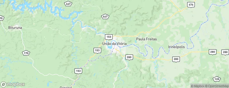 União da Vitória, Brazil Map