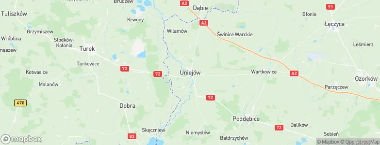 Uniejów, Poland Map