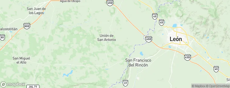 Unión de San Antonio, Mexico Map