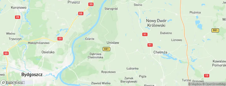 Unisław, Poland Map
