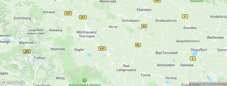Unstrut-Hainich-Kreis, Germany Map
