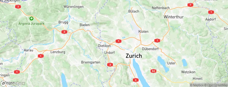 Unterengstringen, Switzerland Map