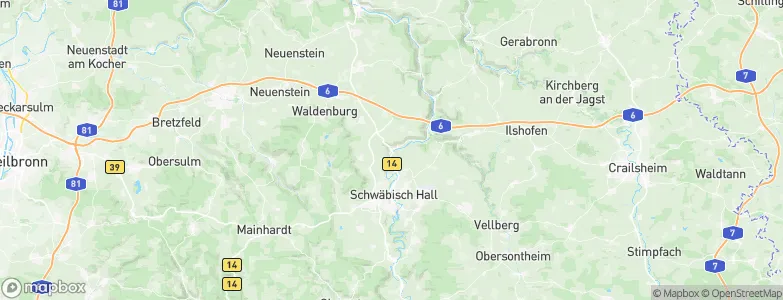 Untermünkheim, Germany Map