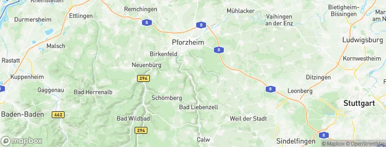Unterreichenbach, Germany Map