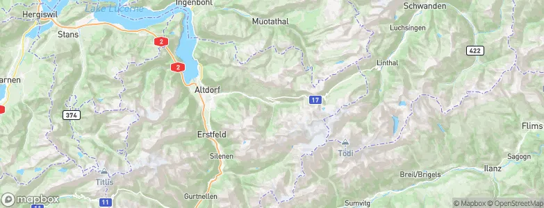 Unterschächen, Switzerland Map