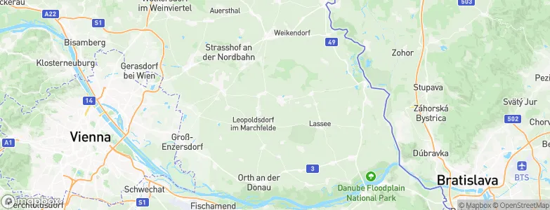 Untersiebenbrunn, Austria Map