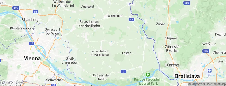 Untersiebenbrunn, Austria Map