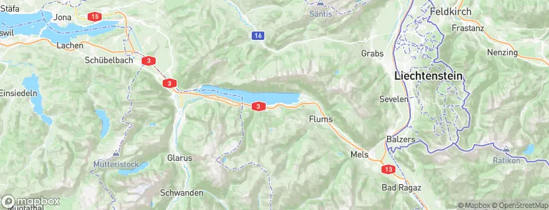 Unterterzen, Switzerland Map