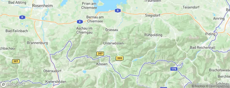 Unterwössen, Germany Map