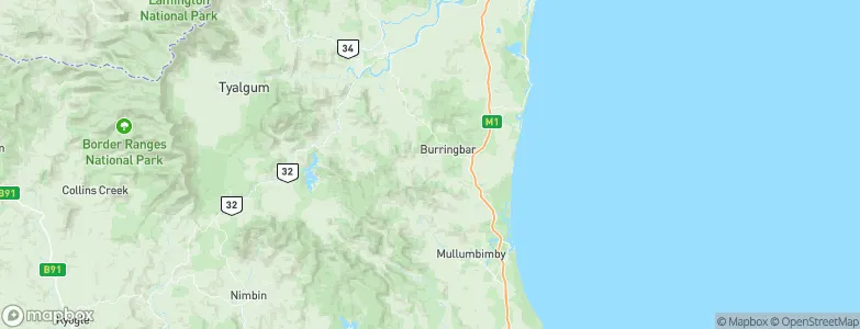 Upper Burringbar, Australia Map