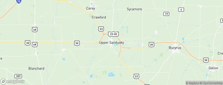 Upper Sandusky, United States Map
