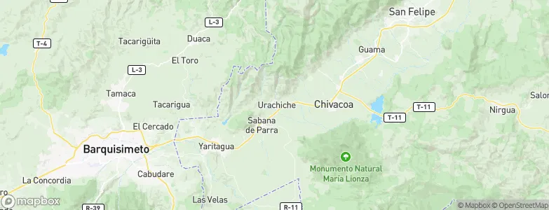Urachiche, Venezuela Map