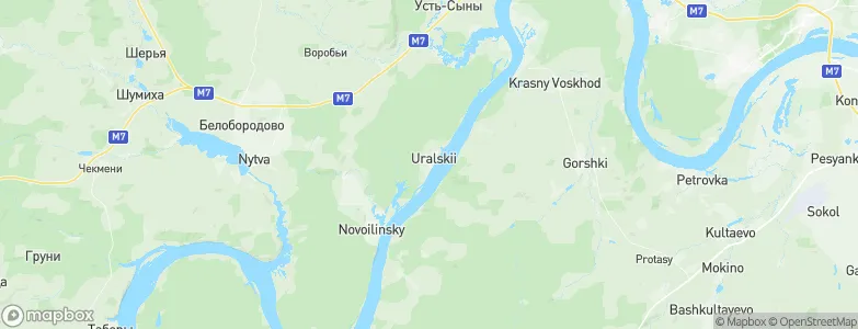 Ural'skiy, Russia Map