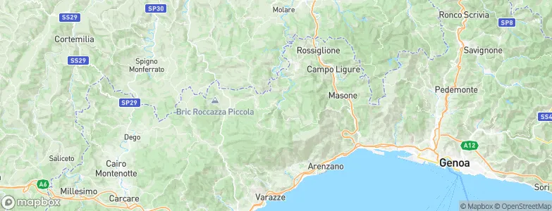 Urbe, Italy Map