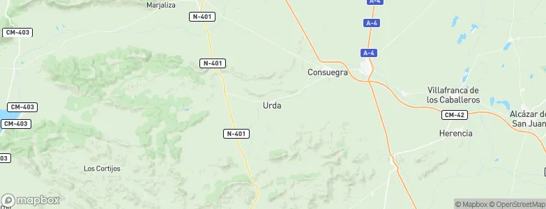 Urda, Spain Map