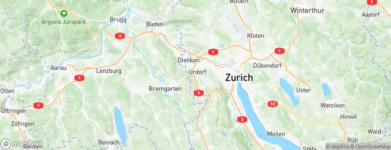 Urdorf / Baumgarten, Switzerland Map