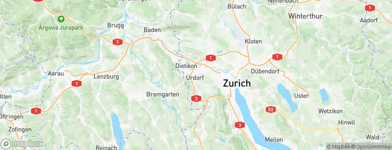 Urdorf / Moos, Switzerland Map