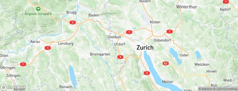 Urdorf / Oberurdorf, Switzerland Map