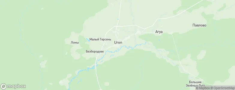 Uren', Russia Map
