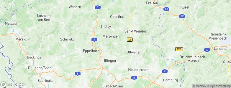 Urexweiler, Germany Map