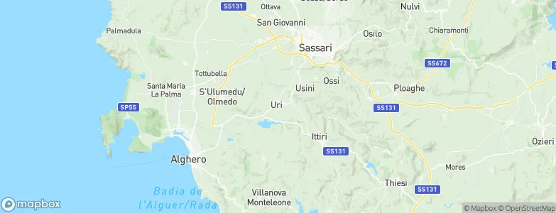 Uri, Italy Map